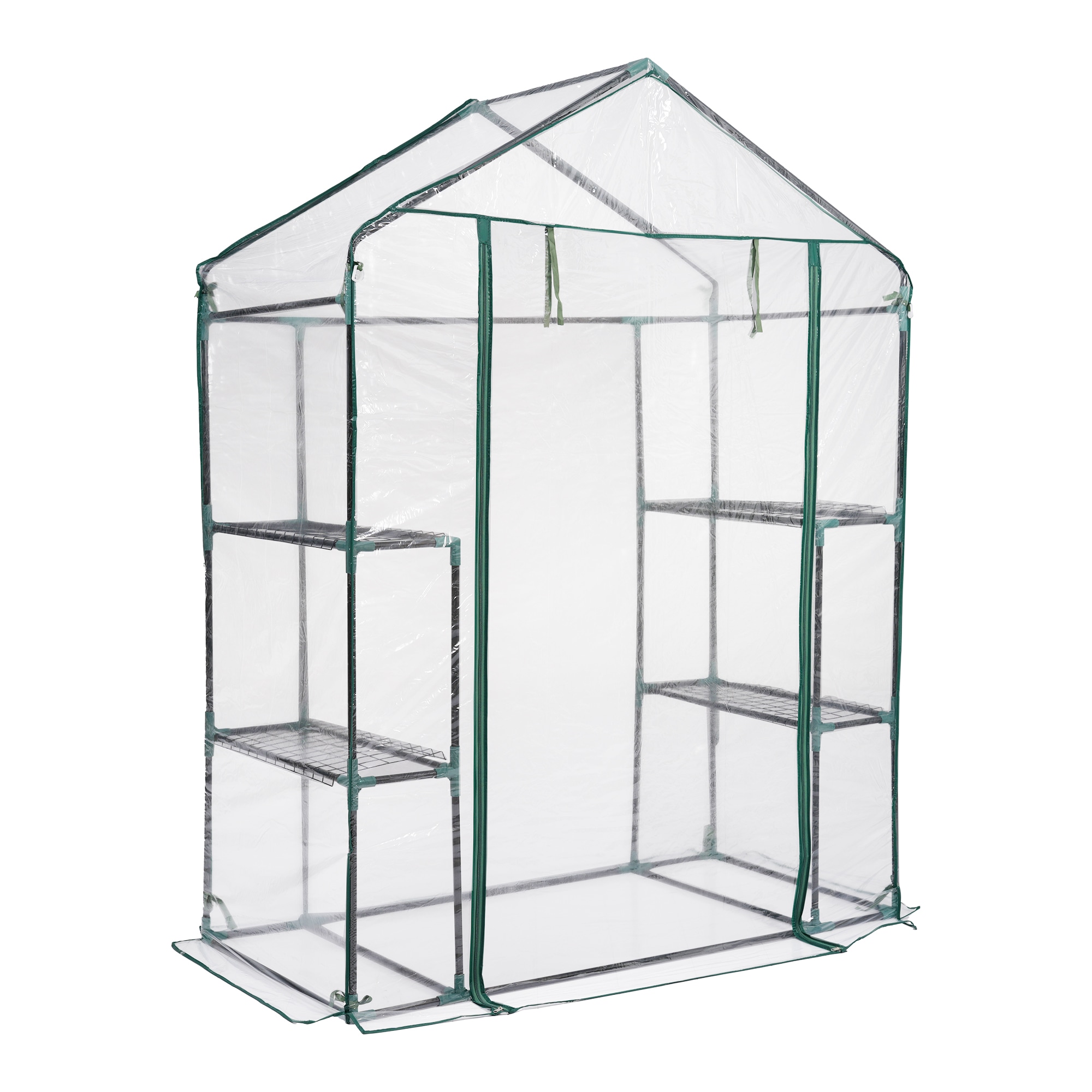 2025新入荷！【早割り】ビニール温室 2枚カバー付き 温室 左右2段 144*75*193CM ベランダ 家庭用 ビニールハウス グリーンハウス 家庭菜園 ガーデンハウス フラワーハウス ラック ビ