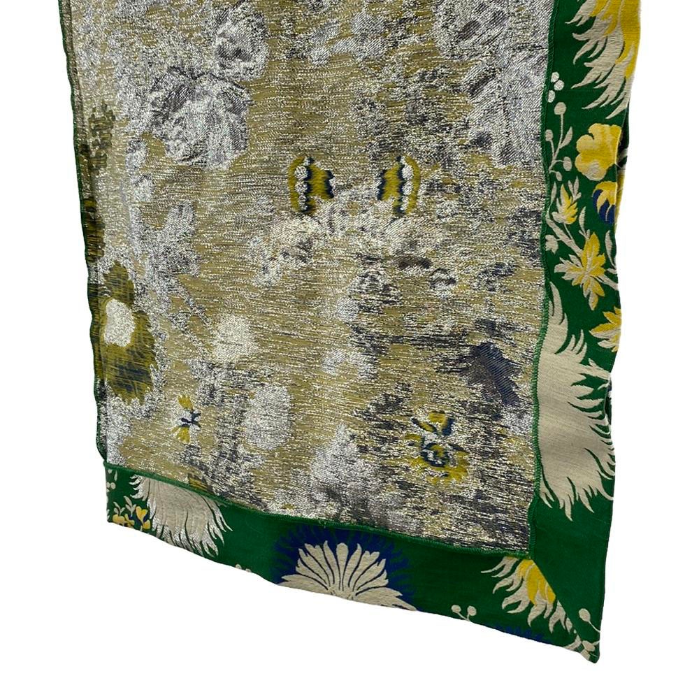 イタリア製 総柄 ロング丈 コクーンスカート 42 シルバー系 バックジップ レディース イタリア製 総柄 ロング丈 コクーンスカート 42 シルバー系 バックジップ レディース