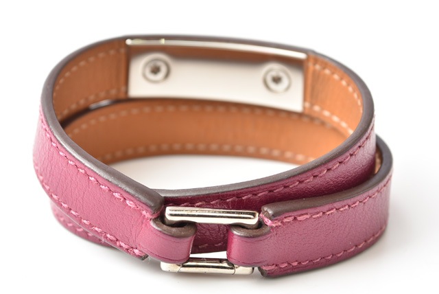 エルメス バングル/ブレスレット HERMES ナイト バングル レザー Sサイズ ブラック/シルバー アクセサリー エルメス バングル/ブレスレット HERMES ナイト バングル レザー Sサイズ ブラック/シルバー アクセサリー