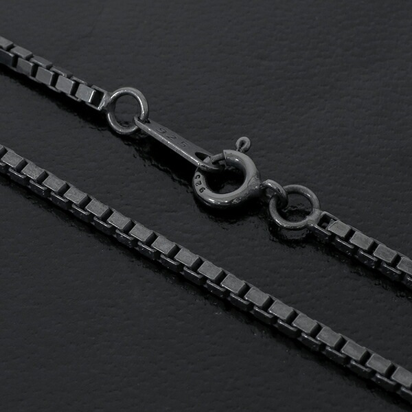 シルバーチェーン ネックレス チェーン いぶしベネチアンチェーン 幅約1.8mm 55cm