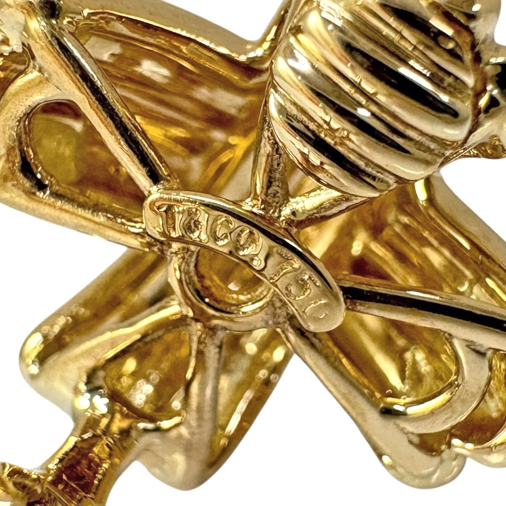 ティファニー シグネチャー イヤリング 18金 K18イエローゴールド TIFFANY&Co. 中古 美品 ティファニー シグネチャー イヤリング 18金 K18イエローゴールド TIFFANY&Co. 中古 美品