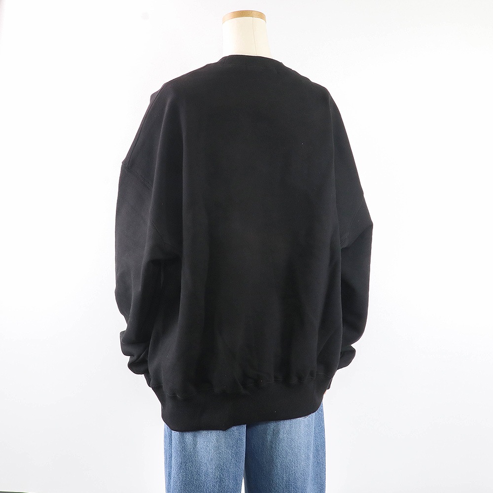 SWEATSHIRT FLOWERMARDI NEEDLEWORK BLACK MINT 長袖 レディース 韓国 ファッション アパレル 刺繍 ロゴ