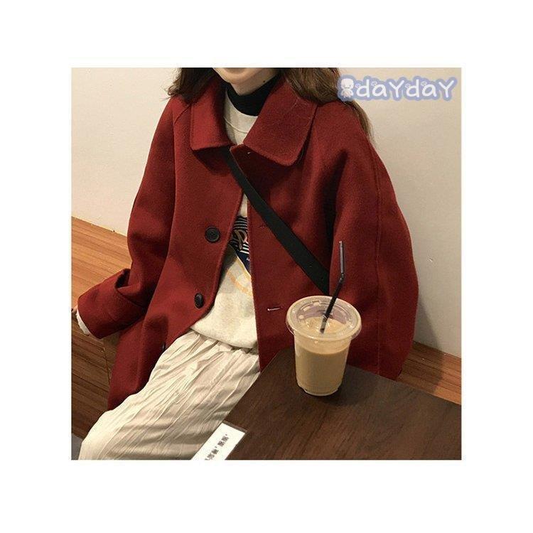 の入荷チェスターコートレディース秋冬40チェスターコート黒ロング丈ラシャコート厚オーバーゆったりアウター通勤着痩せオシャレ韓国風大人