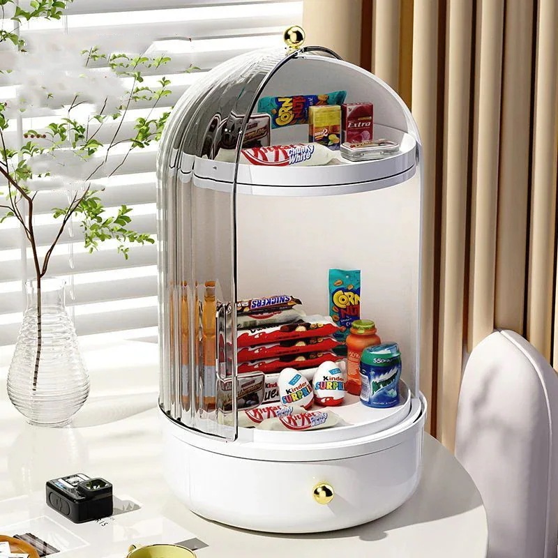 デスクトップ スキンケア用品 回転可能 クリア 収納ボックス ピンク かわいい 防塵 収納ケース デスクトップ スキンケア用品 回転可能 クリア 収納ボックス ピンク かわいい 防塵 収納ケース