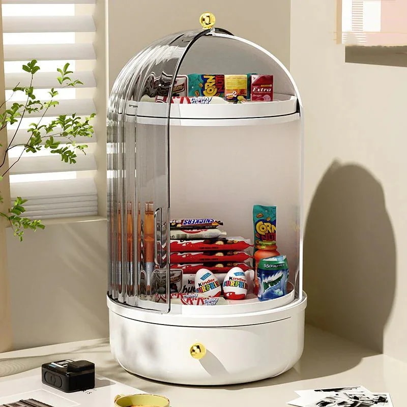 デスクトップ スキンケア用品 回転可能 クリア 収納ボックス ピンク かわいい 防塵 収納ケース デスクトップ スキンケア用品 回転可能 クリア 収納ボックス ピンク かわいい 防塵 収納ケース