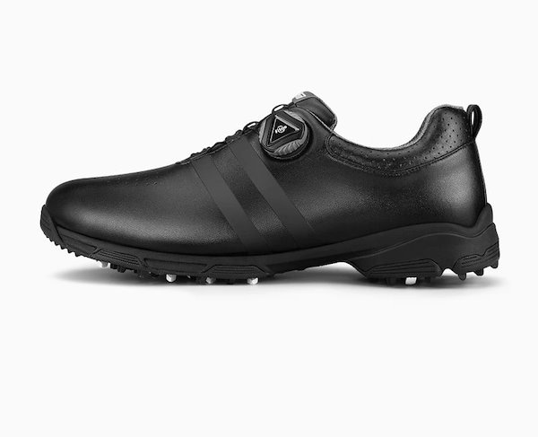 ゴルフシューズ ダイヤル式 黒色 EAGLEEYED ダイヤル式黒ゴルフシューズ