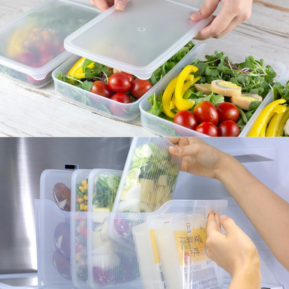 冷蔵庫 食材 保管容器 柔らかい 密閉容器 3点セット(1200ml 保管容器 2個 + 600ml 保管容器 4個 + 300ml 保管容器 4個) 割れない 密閉容器