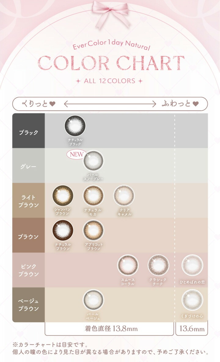 【20枚入 2箱セット】エバーカラーワンデーナチュラル 14.5mm（度あり カラコン 度入り カラーコンタクト 度なし フチなし サークルレンズ 1day 1日使い捨て フチあり エバカラ）