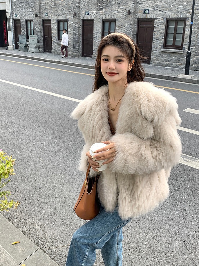 新しい フェイクファー レディース フェイクフォックスファー 毛皮コートアウター 保温 ジャケット 新しい フェイクファー レディース フェイクフォックスファー 毛皮コートアウター 保温 ジャケット