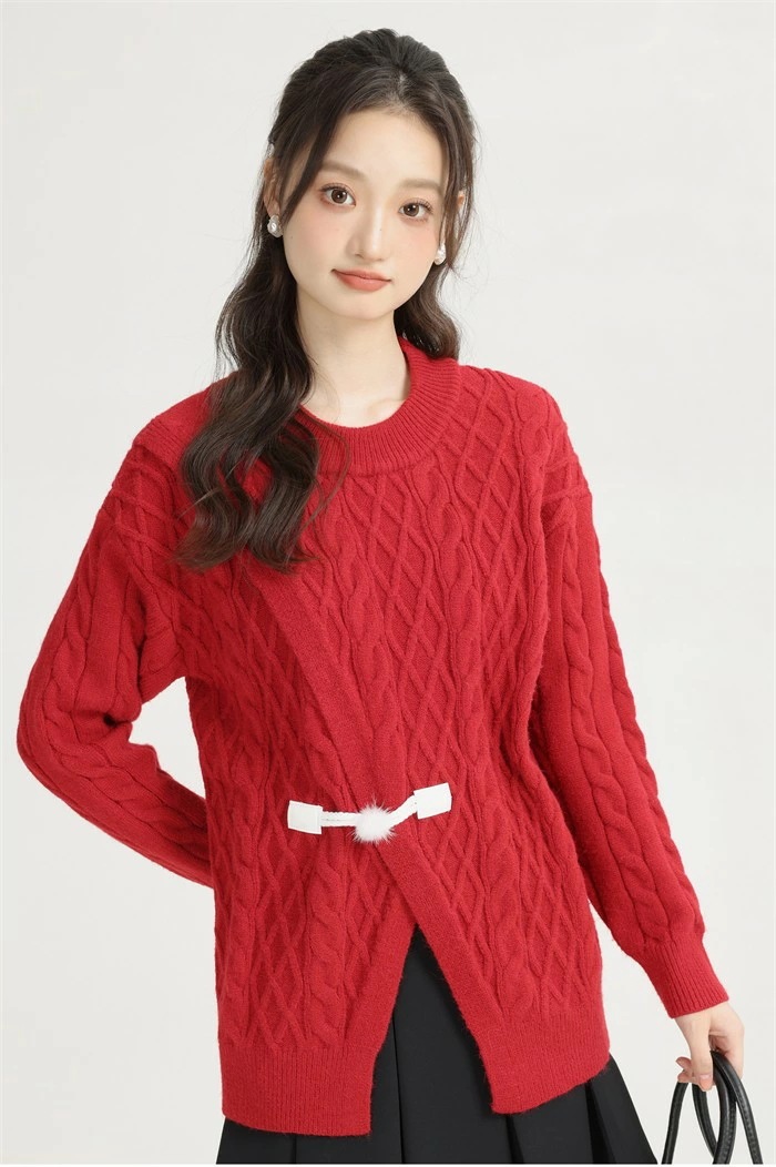 ニット レディース トップス ニットウェア セーター 長袖 長そで 丸首 赤 レッド きれいめ 秋 冬 凹凸感 可愛い かわいい オシャレ クリスマス ニット レディース トップス ニットウェア セーター 長袖 長そで 丸首 赤 レッド きれいめ 秋 冬 凹凸感 可愛い かわいい オシャレ クリスマス