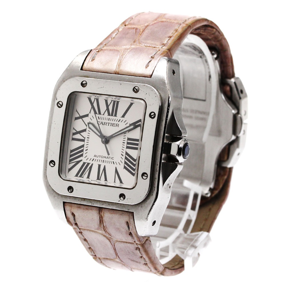 カルティエ CARTIER W20106X8 サントス100 自動巻き ボーイズ _869978【中古】 カルティエ CARTIER W20106X8 サントス100 自動巻き ボーイズ _869978【中古】