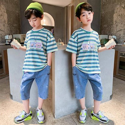 カラー 男の子かっこいい服半袖子供服キッズセット キッズ カラー