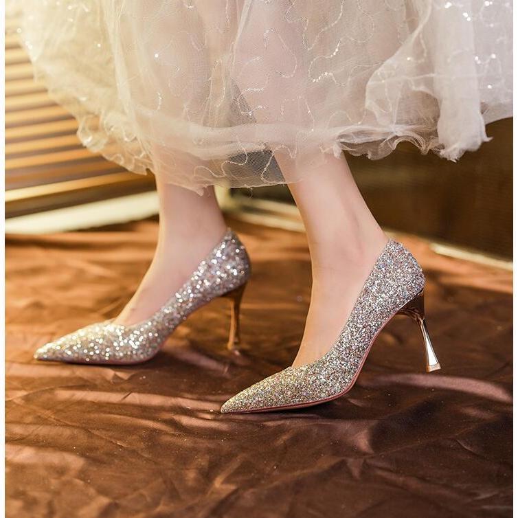 ウェディング シューズ ブライダルシューズ 結婚式 パンプス キラキラ ウエディングシューズ ウェディング靴 痛くない 歩きやすい 美脚 疲れにくい 美脚パンプ