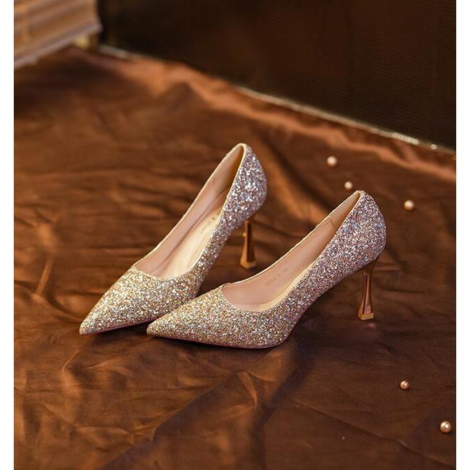 ウェディング シューズ ブライダルシューズ 結婚式 パンプス キラキラ ウエディングシューズ ウェディング靴 痛くない 歩きやすい 美脚 疲れにくい 美脚パンプ
