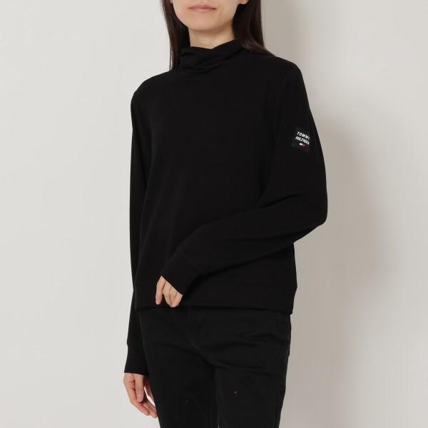Tシャツ カットソー トレーナー スウェット プルオーバー ブラック レディース TOMMY HILFIGER TP3T1009 BLK Tシャツ カットソー トレーナー スウェット プルオーバー ブラック レディース TOMMY HILFIGER TP3T1009 BLK