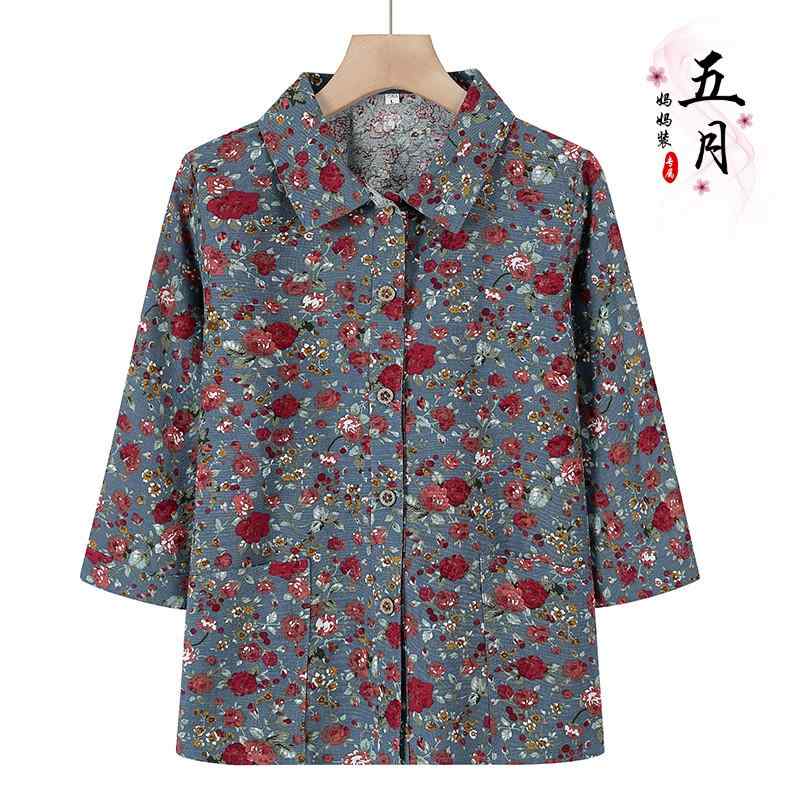 ミセス ファッション おしゃれ 婦人服 上品 淑女 レディース 春夏 ブラウス 半袖 薄手 涼しい 涼しい シャツ トップス 花柄