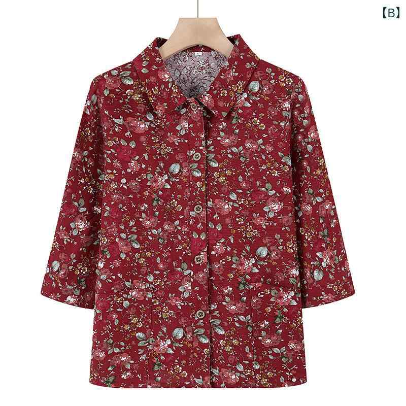 ミセス ファッション おしゃれ 婦人服 上品 淑女 レディース 春夏 ブラウス 半袖 薄手 涼しい 涼しい シャツ トップス 花柄