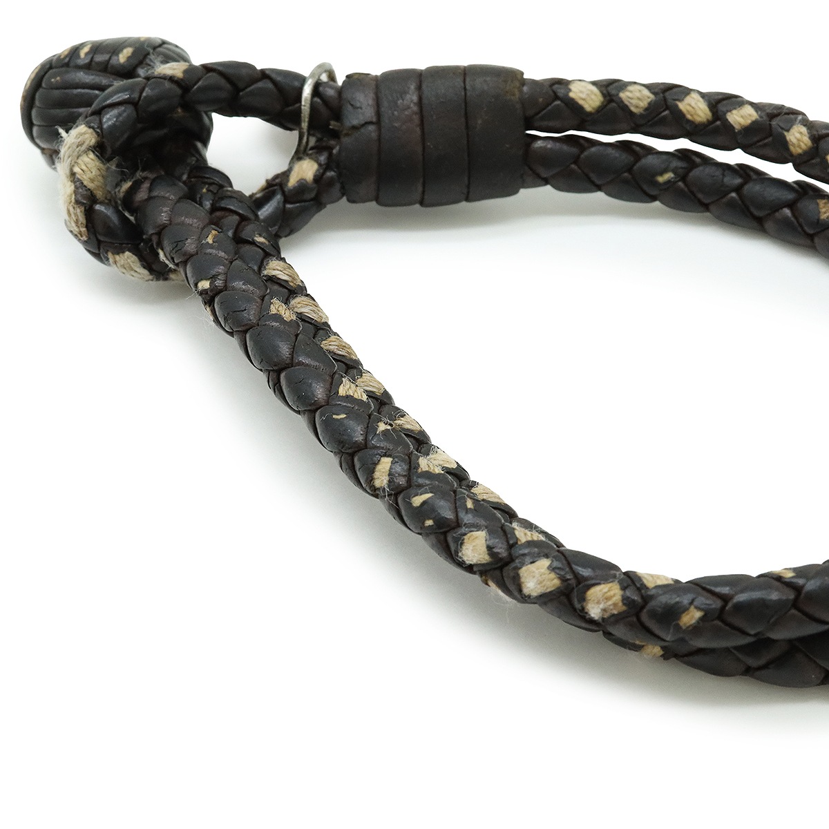 ボッテガベネタ イントレチャート ブレスレット レザー ブラック ボッテガベネタ イントレチャート ブレスレット レザー ブラック