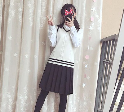 Qoo10] YUJIANXIONG ニットベスト スクールベスト JK 制服