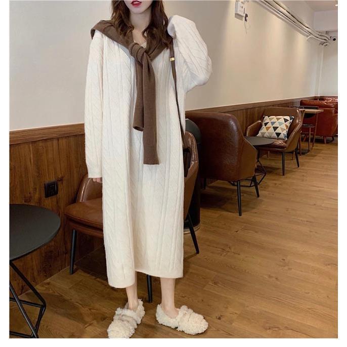 春 夏 ニットワンピ ゆったり レディース ニットワンピース Vネック ロングワンピ 厚手 ワンピース ニット 秋冬 長袖ワンピース オーバーサイズ 春 夏 ニットワンピ ゆったり レディース ニットワンピース Vネック ロングワンピ 厚手 ワンピース ニット 秋冬 長袖ワンピース オーバーサイズ