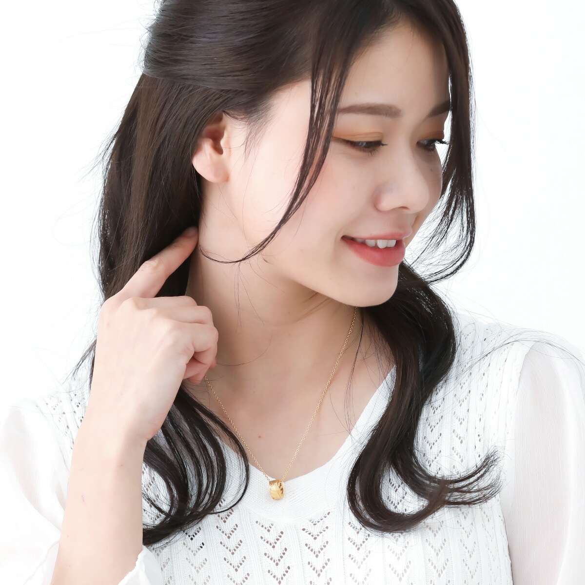 ネックレス レディース サージカルステンレス製 ハワイアンジュエリー イニシャル バレル ネックレス レディース サージカルステンレス製 ハワイアンジュエリー イニシャル バレル