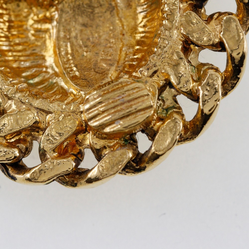 ココマーク マトラッセ ヴィンテージ イヤリング 金メッキ 約23g レディース 中古品 ココマーク マトラッセ ヴィンテージ イヤリング 金メッキ 約23g レディース 中古品