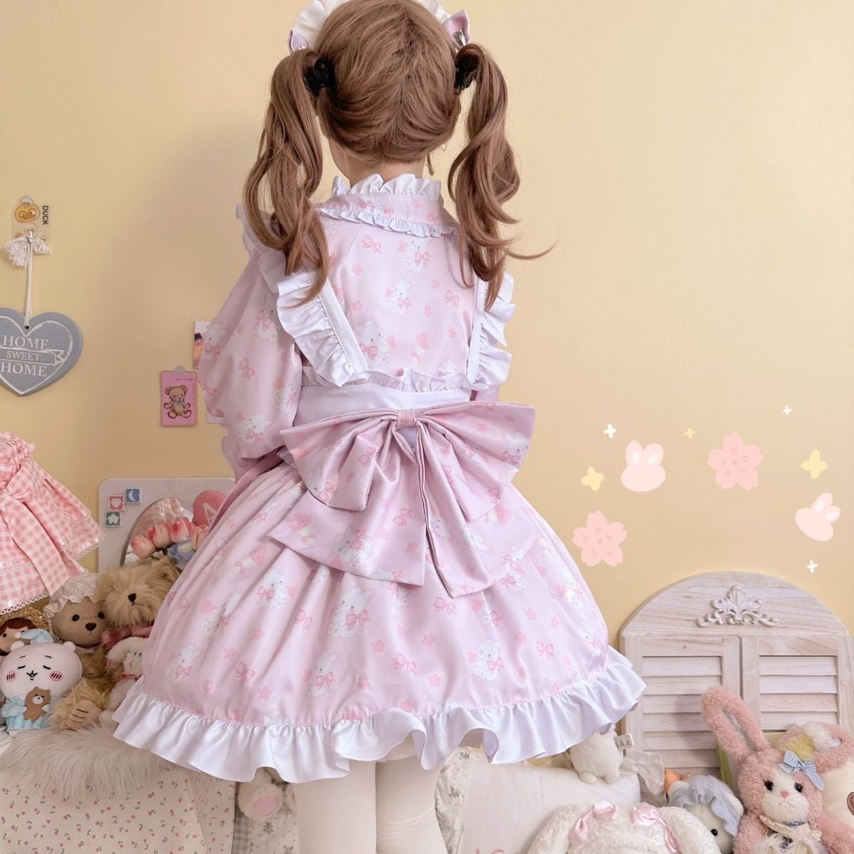 新製品 2024 ロリータ ドレス 4点セット オリジナルスーツ和風メイド日常長袖改良cos服 コスプレ ワンピース ロリータワンピース