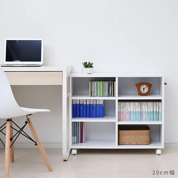 収納ラック キャスター付き 幅38 奥行き78 高さ65 cm ECSR-7538 ホワイト(無地) 収納ラック キャスター付き 幅38 奥行き78 高さ65 cm ECSR-7538 ホワイト(無地)