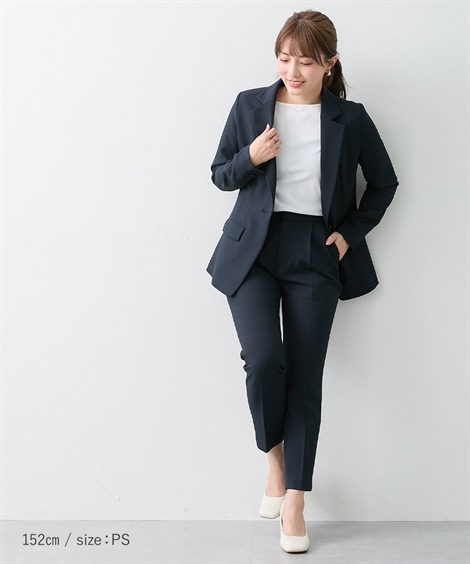 パンツスーツ 小さいサイズ レディーススーツ ２点セットスーツ テーラードジャケット＋テーパードパンツ 低身長さん・小柄女性