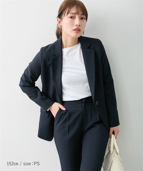 パンツスーツ 小さいサイズ レディーススーツ ２点セットスーツ テーラードジャケット＋テーパードパンツ 低身長さん・小柄女性