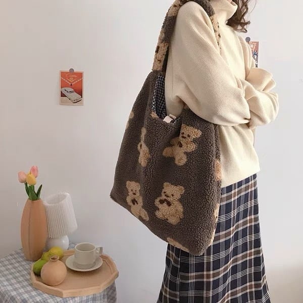 Qoo10] ハイブランドくまちゃんトートバックu30