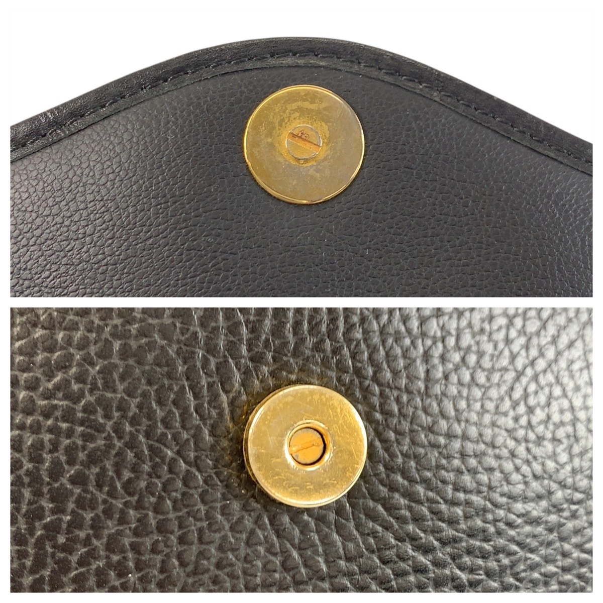 美品 ヴィンテージ CDロゴ ブラック 黒 ゴールド金具 レザー ショルダーバッグ ポシェット レディース 502720 美品 ヴィンテージ CDロゴ ブラック 黒 ゴールド金具 レザー ショルダーバッグ ポシェット レディース 502720