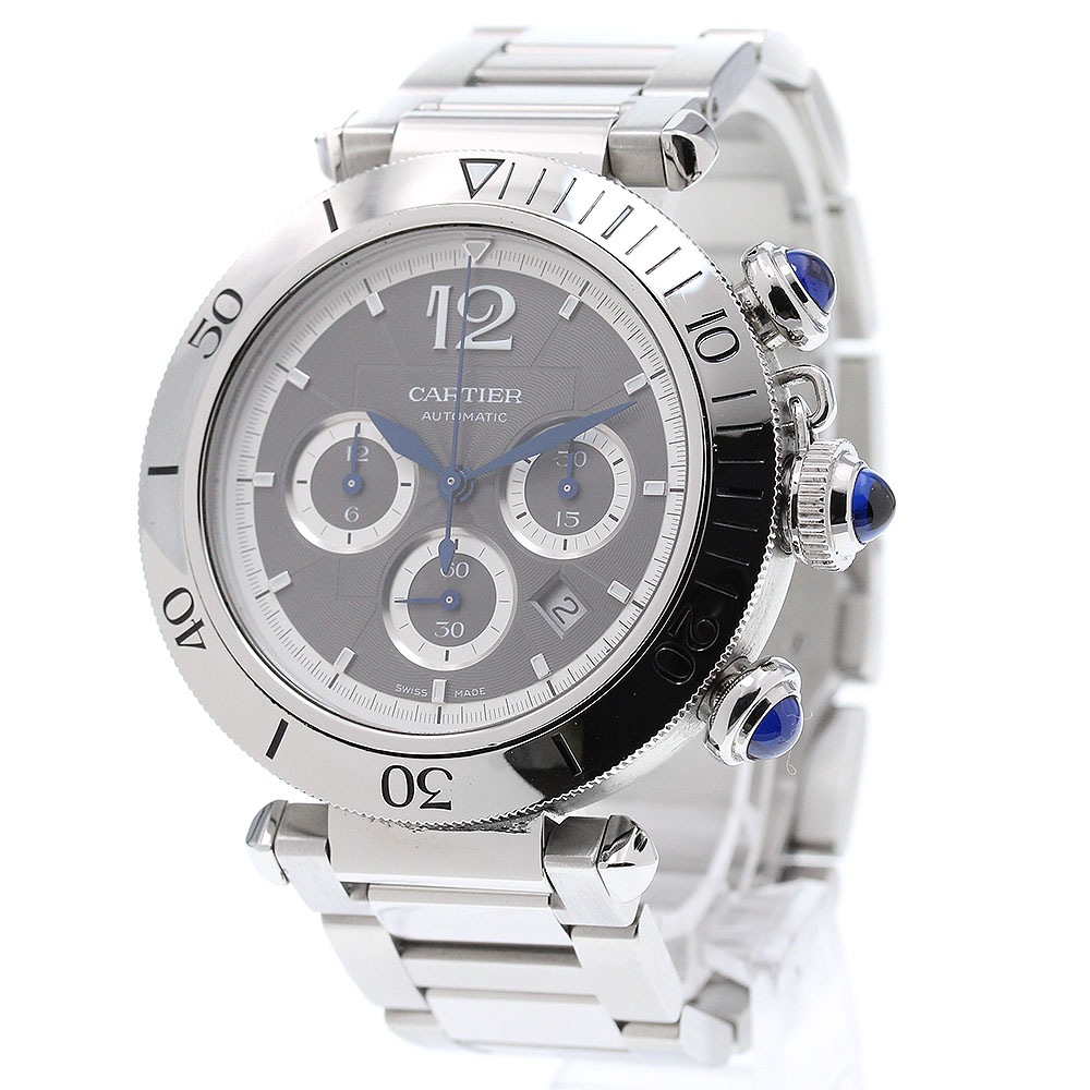 カルティエ CARTIER WSPA0027 パシャ ドゥ カルティエ ウォッチ クロノグラフ 自動巻き メンズ 箱・保証書付き_866120【中古】 カルティエ CARTIER WSPA0027 パシャ ドゥ カルティエ ウォッチ クロノグラフ 自動巻き メンズ 箱・保証書付き_866120【中古】