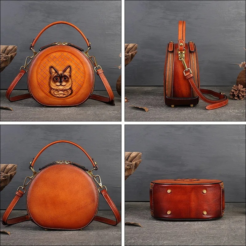 女性のための本物の革のショルダーバッグ,女性のためのビンテージスタイルのバッグ,動物のパターン,エンボス加工,手作り,高級デザイナー,新しいコレクション2022