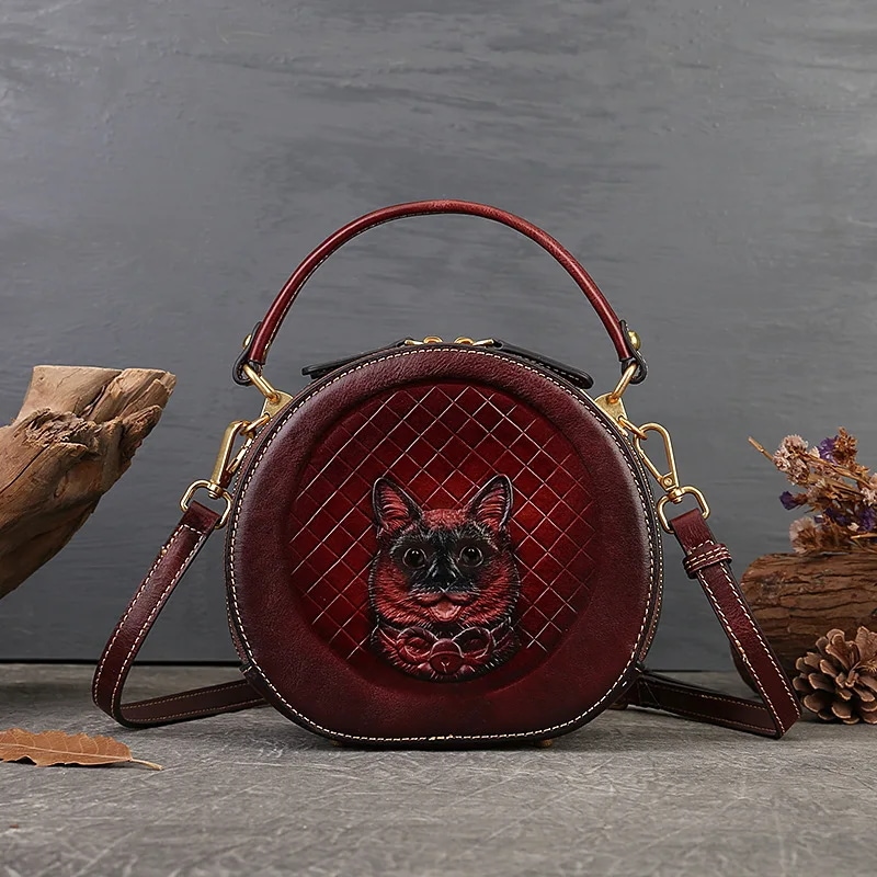 女性のための本物の革のショルダーバッグ,女性のためのビンテージスタイルのバッグ,動物のパターン,エンボス加工,手作り,高級デザイナー,新しいコレクション2022