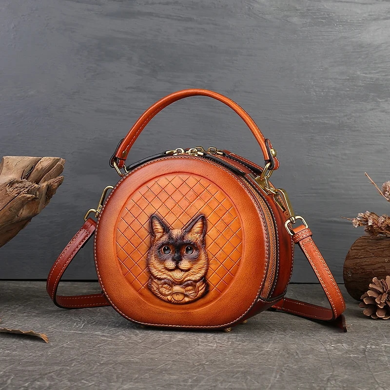 女性のための本物の革のショルダーバッグ,女性のためのビンテージスタイルのバッグ,動物のパターン,エンボス加工,手作り,高級デザイナー,新しいコレクション2022