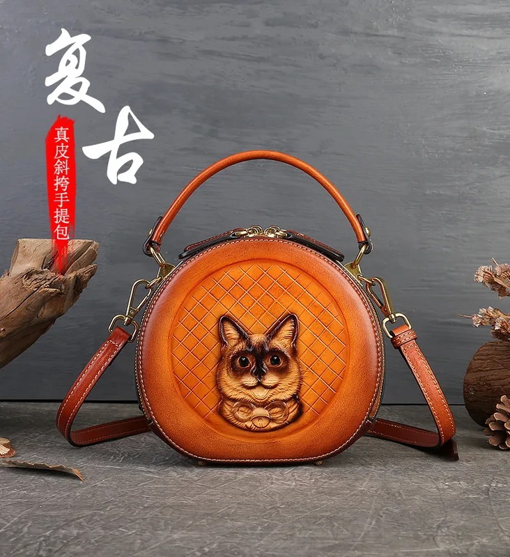 女性のための本物の革のショルダーバッグ,女性のためのビンテージスタイルのバッグ,動物のパターン,エンボス加工,手作り,高級デザイナー,新しいコレクション2022