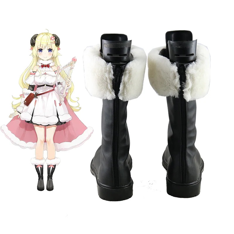 コスプレ 靴 角巻わため つのまき わため コスプレ 靴 下駄 シューズ 長靴 バーチャルYouTuber Vtuber