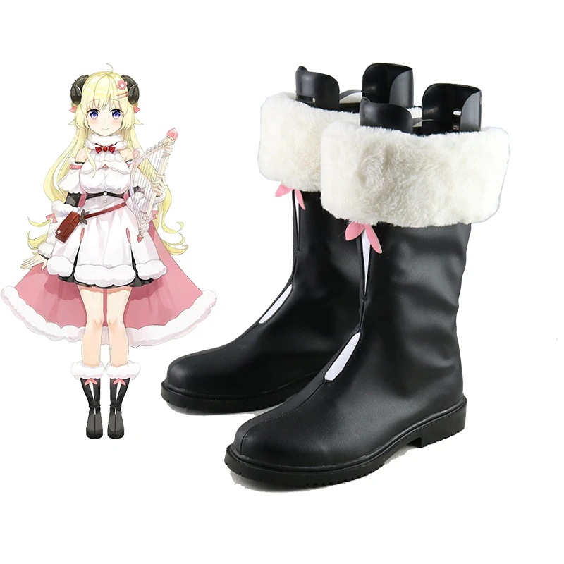 コスプレ 靴 角巻わため つのまき わため コスプレ 靴 下駄 シューズ 長靴 バーチャルYouTuber Vtuber