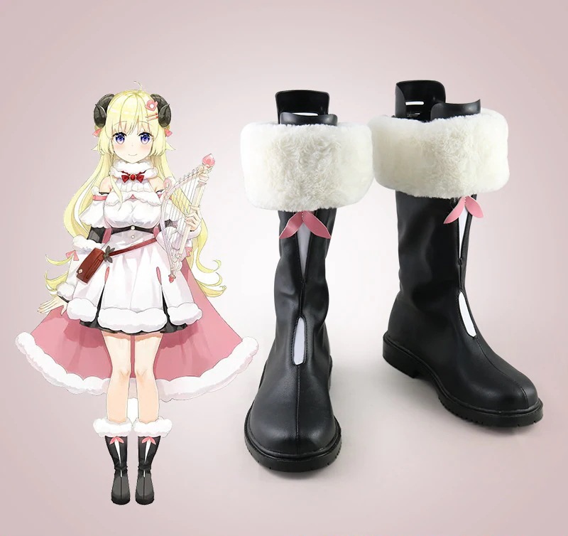 コスプレ 靴 角巻わため つのまき わため コスプレ 靴 下駄 シューズ 長靴 バーチャルYouTuber Vtuber