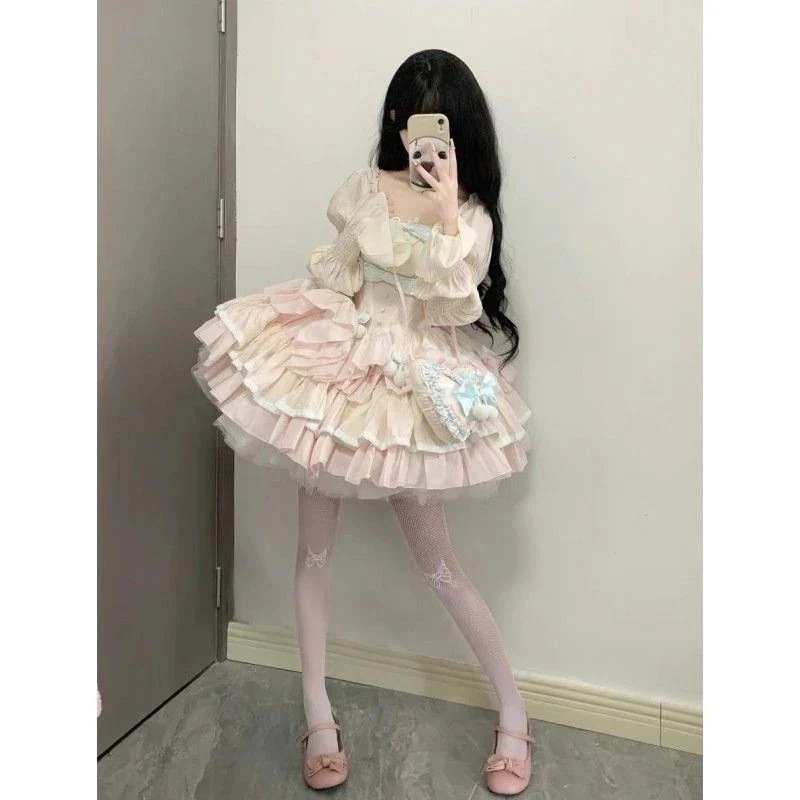 最安値に挑戦ロリータ ワンピース コスプレ かわいい学院祭用 ロリータ ドレス ハロウィン 姫スカートガーリーリボンウエスト 女