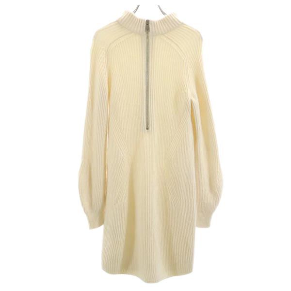 マックスアンドコー 長袖 ニット ワンピース M ホワイト系 MAX&CO バックジップ レディース マックスアンドコー 長袖 ニット ワンピース M ホワイト系 MAX&CO バックジップ レディース