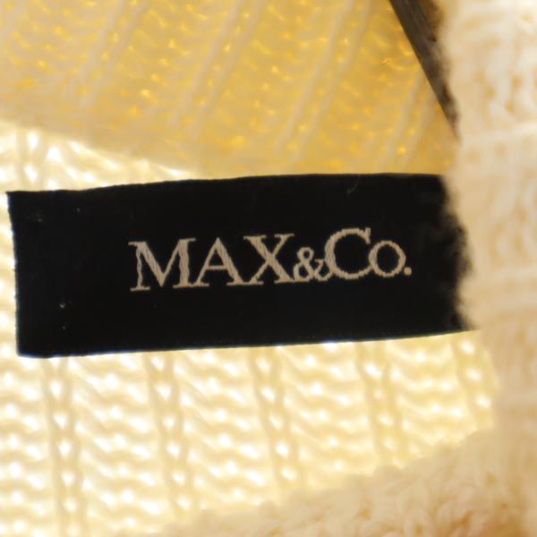 マックスアンドコー 長袖 ニット ワンピース M ホワイト系 MAX&CO バックジップ レディース マックスアンドコー 長袖 ニット ワンピース M ホワイト系 MAX&CO バックジップ レディース
