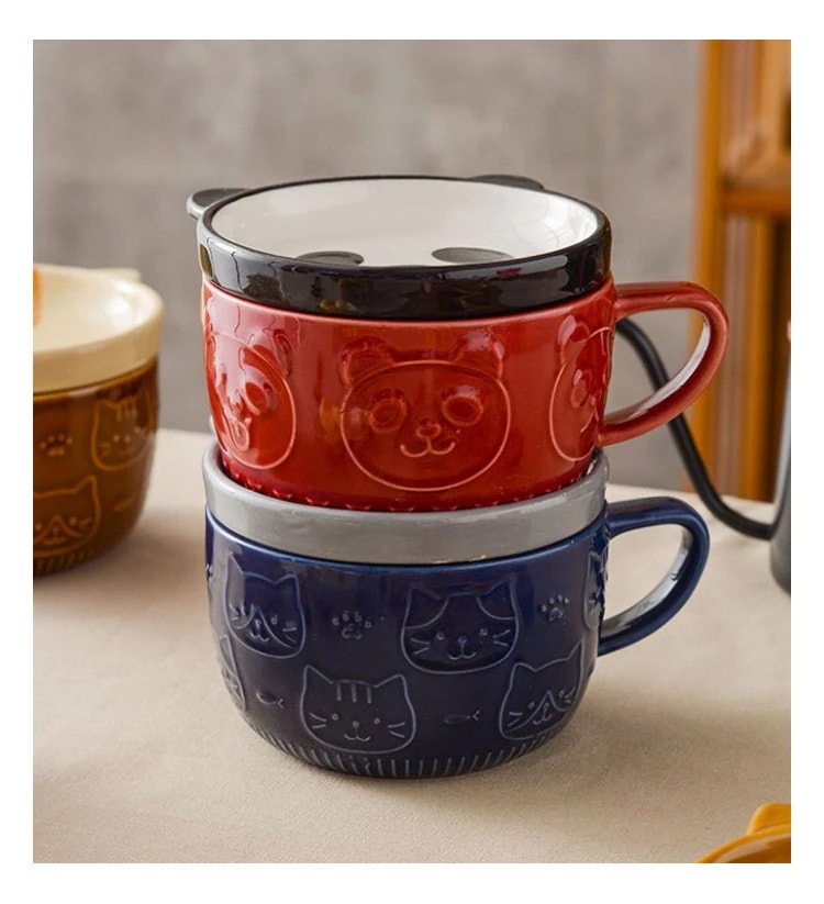 【まとめ買い価格 10セット1配送】ねこ おしゃれ 茶碗 子 コップ 陶器 蓋付き フタ付き 食洗機対応 パンダ 柴犬 磁器 食器 かわいい 女性 マグカップ キッチングッズ ネコ柄 雑貨 コーヒーカ 【まとめ買い価格 10セット1配送】ねこ おしゃれ 茶碗 子 コップ 陶器 蓋付き フタ付き 食洗機対応 パンダ 柴犬 磁器 食器 かわいい 女性 マグカップ キッチングッズ ネコ柄 雑貨 コーヒーカ