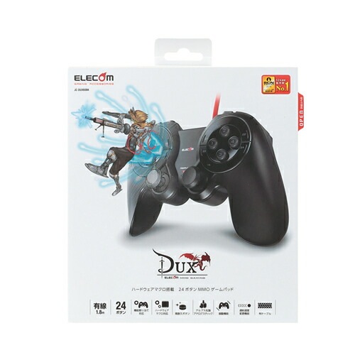 ゲームパッド < DUX> USB 24ボタン MMO向け ブラック JC-DUX60BK mdprevattcaulkingandwaterproofing.com