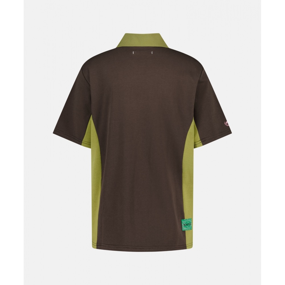 SUNLOVE サイドパネルゴルフジャージーブラウン SUNLOVE サイドパネルゴルフジャージーブラウン
