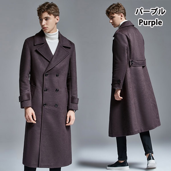 コート メンズ 冬 チェスターコート ロング 大きいサイズ ビジネス XXL ウール70％ ウール混 ロングコート 細身 防寒 アウター 暖かい しなやか 秋コート Pコート メンズコート 手厚い 紳