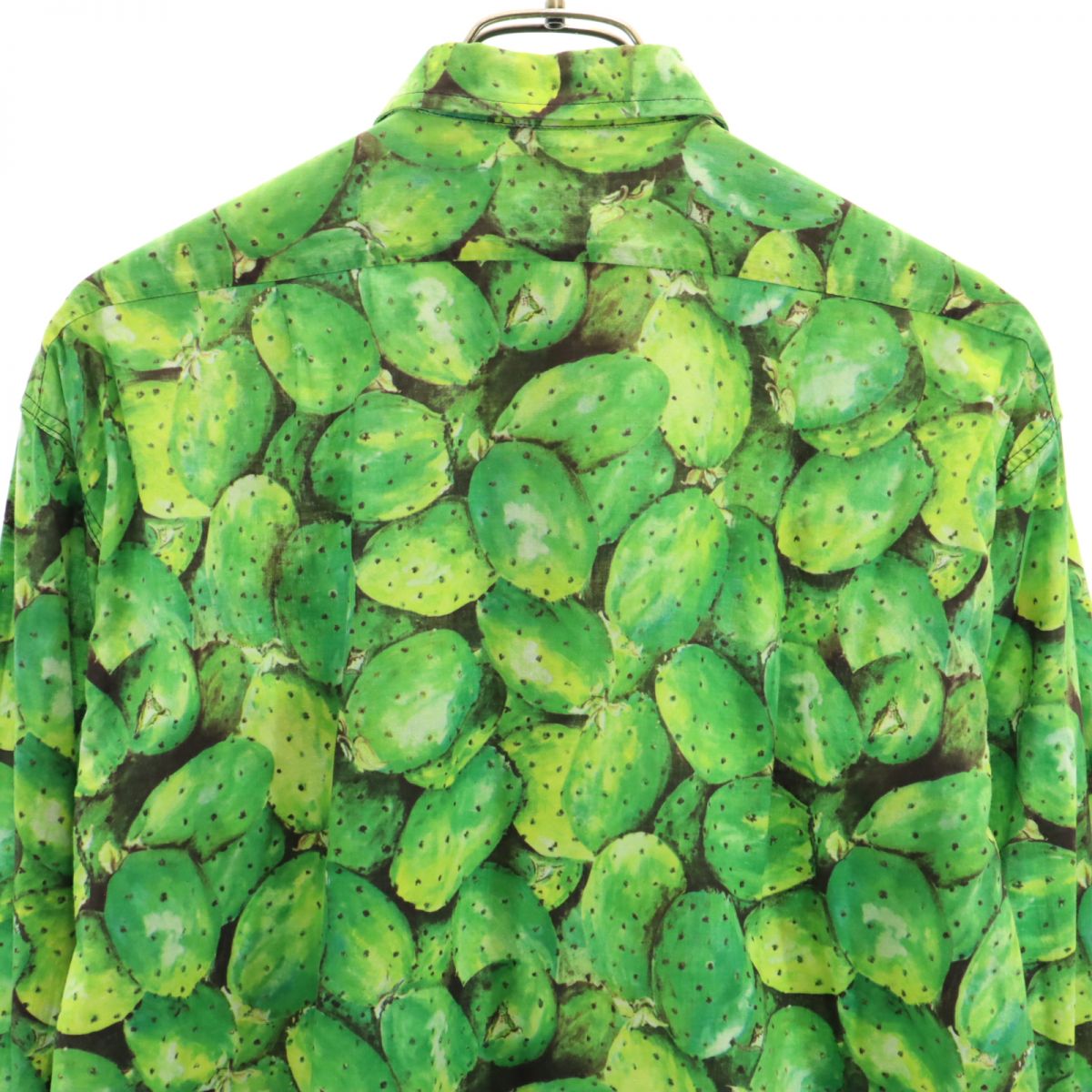 イギリス製 総柄 長袖 シャツ 141/2 グリーン系 メンズ イギリス製 総柄 長袖 シャツ 141/2 グリーン系 メンズ
