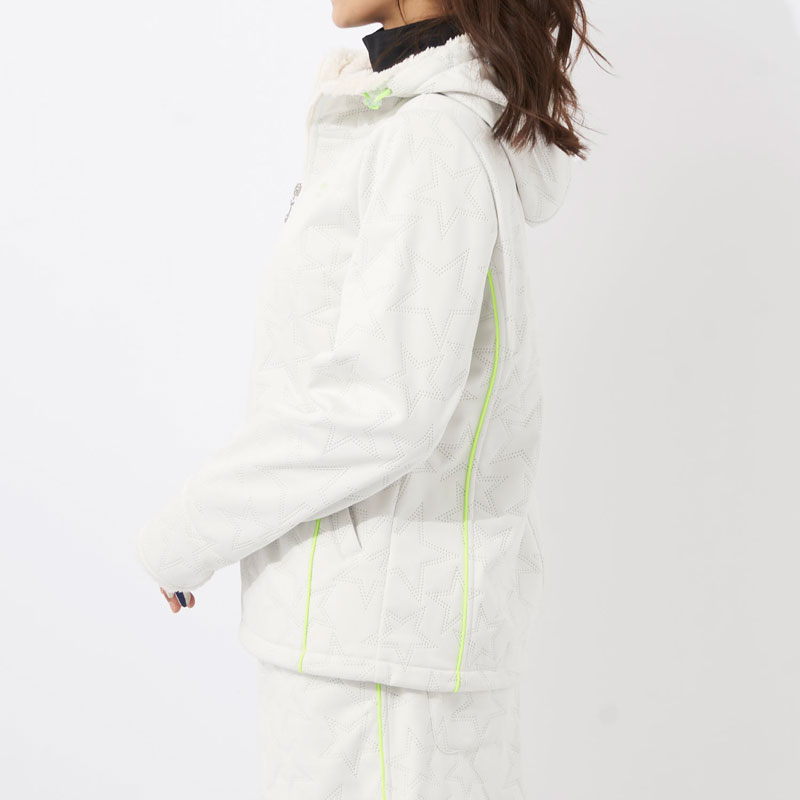 marie claire（マリ・クレール） 732206LOWT レディース ボンディングブルゾン（オフホワイト・サイズ：L） 732206LOWT