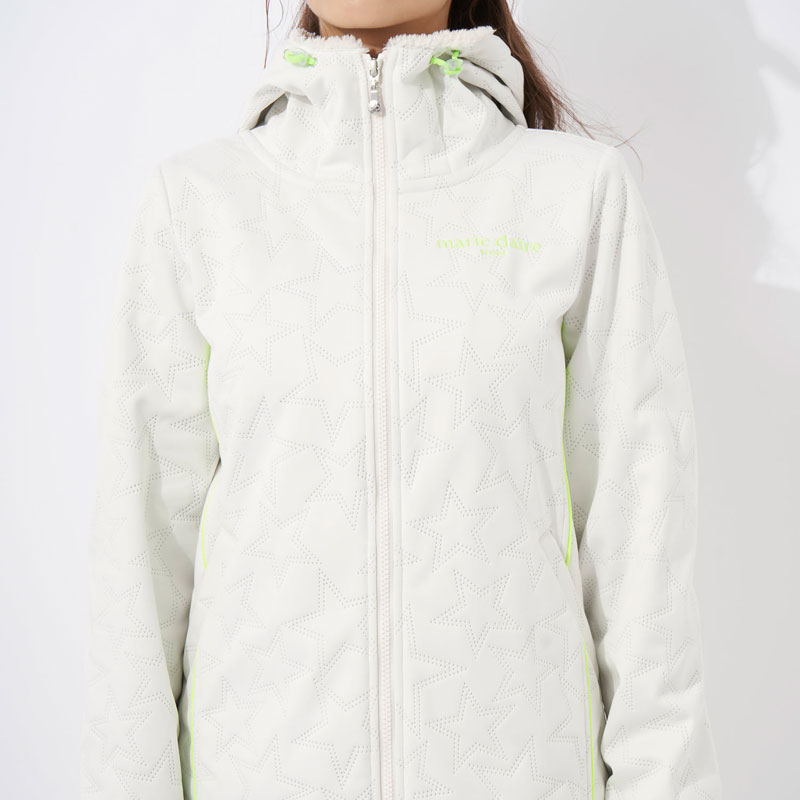 marie claire（マリ・クレール） 732206LOWT レディース ボンディングブルゾン（オフホワイト・サイズ：L） 732206LOWT